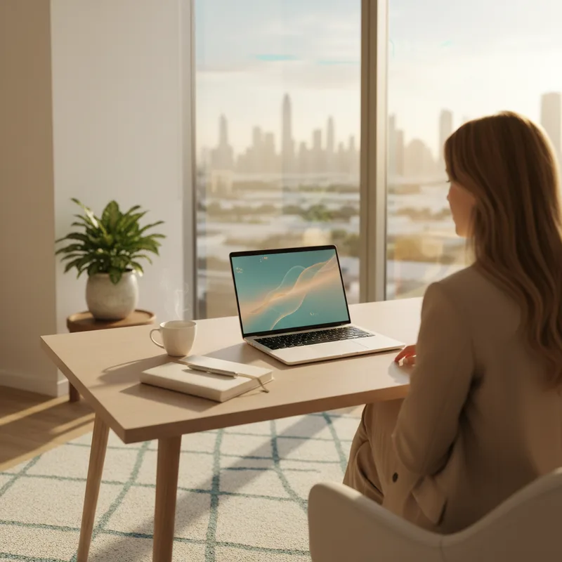 Founder working from a Dubai office